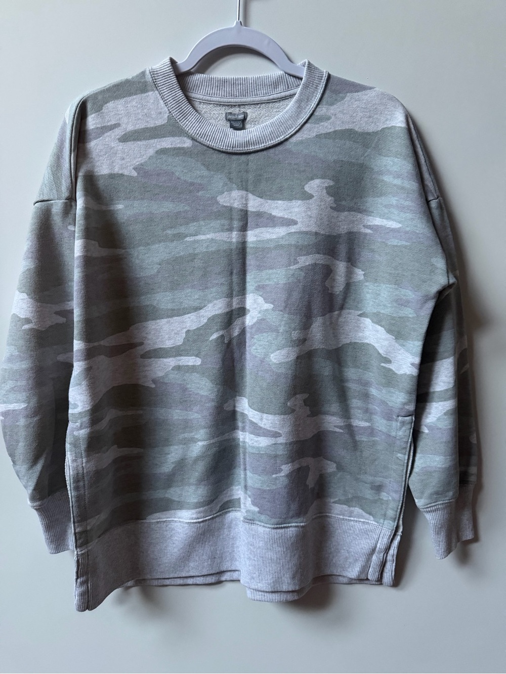 aerie Men's Camouflage Crewneck Sweatshirt - Sage & Gray